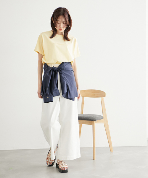 ROPE' PICNIC（ロペピクニック）の「RENUロゴTシャツ/リンクコーデ（Tシャツ/カットソー・レディース・ホワイト/ブラック/ベージュ/クリーム/ベージュ系その他2・40/38）」の21枚目の写真