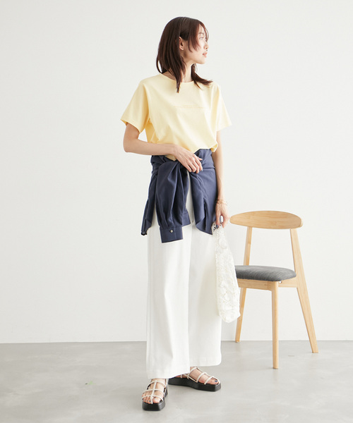 ROPE' PICNIC（ロペピクニック）の「RENUロゴTシャツ/リンクコーデ（Tシャツ/カットソー・レディース・ホワイト/ブラック/ベージュ/クリーム/ベージュ系その他2・40/38）」の22枚目の写真