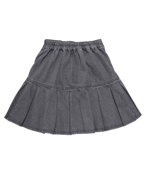 PUNYUS（プニュズ）の「プリーツヘムデニムミニスカート（デニムスカート・レディース・ブラック/ライトブルー・1/2/3/4）」の16枚目の写真