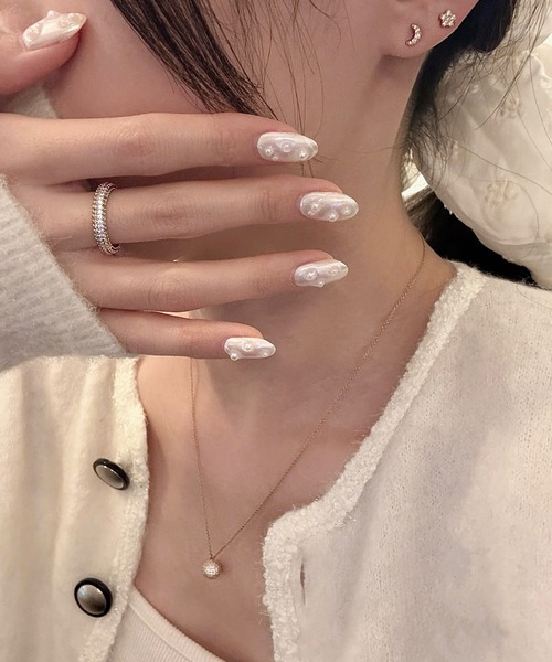 PAVE CRYSTAL PENDANT RING レディースリング ローズゴールド