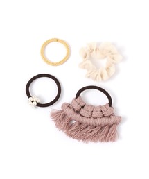 studio CLIP | ４SETフリンジミニポニー(ヘアゴム)