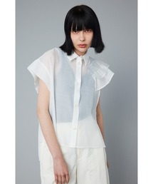 【HeRIN.CYE】ヘリンドットサイ　チュール　フリル　ベスト HeRIN.CYE ヘリンドットサイ メニーフリルビスチェ チュール