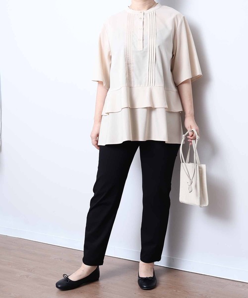 MB mint breeze(エムビーミントブリーズ)の「【LL~6L 大きいサイズ】【WEB/一部店舗限定】ストレッチレギンスパンツ(その他パンツ・レディース・ブラック/カーキ/チャコールグレー/グリーン/ベージュ・LL/3L/4L/5L)」の7枚目の写真