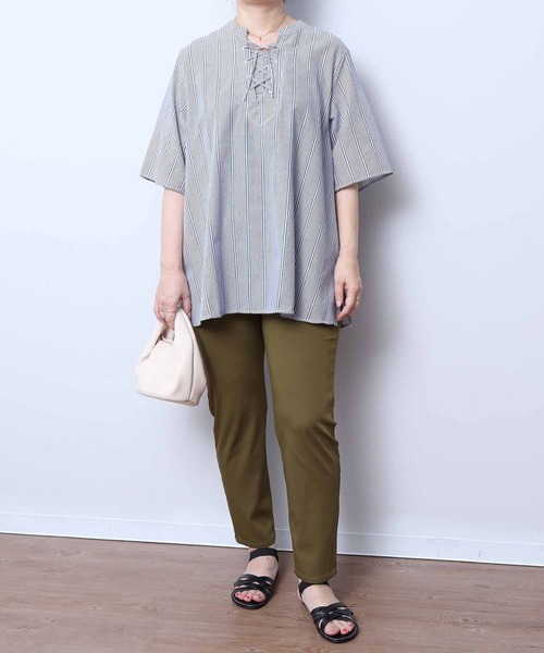 MB mint breeze(エムビーミントブリーズ)の「【LL~6L 大きいサイズ】【WEB/一部店舗限定】ストレッチレギンスパンツ(その他パンツ・レディース・ブラック/カーキ/チャコールグレー/グリーン/ベージュ・LL/3L/4L/5L)」の11枚目の写真