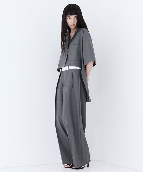 STUDIOUS（ステュディオス）の「【STUDIOUS/ステュディオス】オープンカラーシャツ（シャツ/ブラウス・レディース・ライトベージュ/ピンク/グレー・FREE）」の8枚目の写真