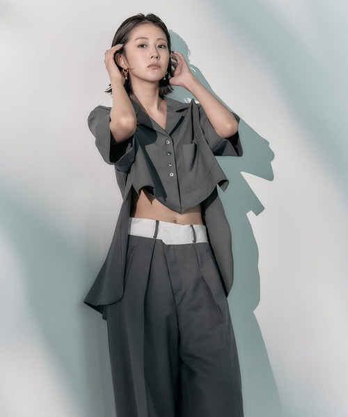 STUDIOUS（ステュディオス）の「【STUDIOUS/ステュディオス】オープンカラーシャツ（シャツ/ブラウス・レディース・ライトベージュ/ピンク/グレー・FREE）」の13枚目の写真