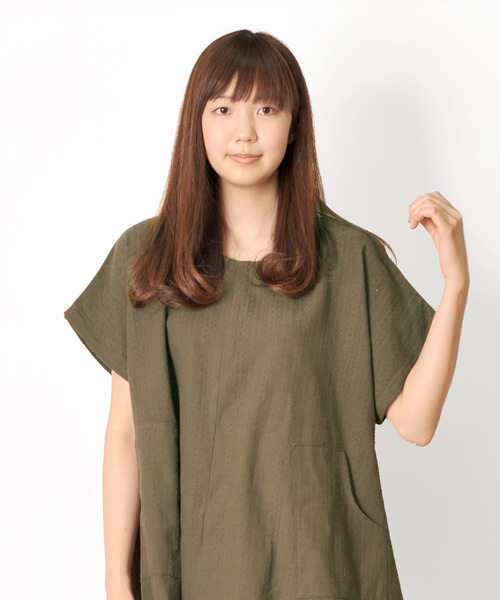 MARAI(マーライ)の「チュニックワンピース スリット入り オーバーサイズ(ワンピース・レディース・ブラック/グレー/オフホワイト/ダークブラウン/カーキ系/チョコ・FREE)」の8枚目の写真