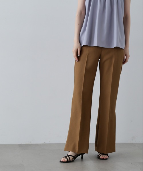 N.（N. Natural Beauty Basic）（エヌエヌナチュラルビューティーベーシック）の「◆サイドベントフレアパンツ（スラックス・レディース・ブラウン/ブラック・SMALL/MEDIUM）」の20枚目の写真