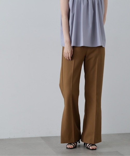 N.（N. Natural Beauty Basic）（エヌエヌナチュラルビューティーベーシック）の「◆サイドベントフレアパンツ（スラックス・レディース・ブラウン/ブラック・SMALL/MEDIUM）」の22枚目の写真