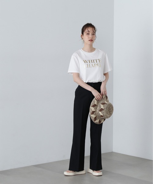 N.（N. Natural Beauty Basic）（エヌエヌナチュラルビューティーベーシック）の「◆サイドベントフレアパンツ（スラックス・レディース・ブラウン/ブラック・SMALL/MEDIUM）」の5枚目の写真