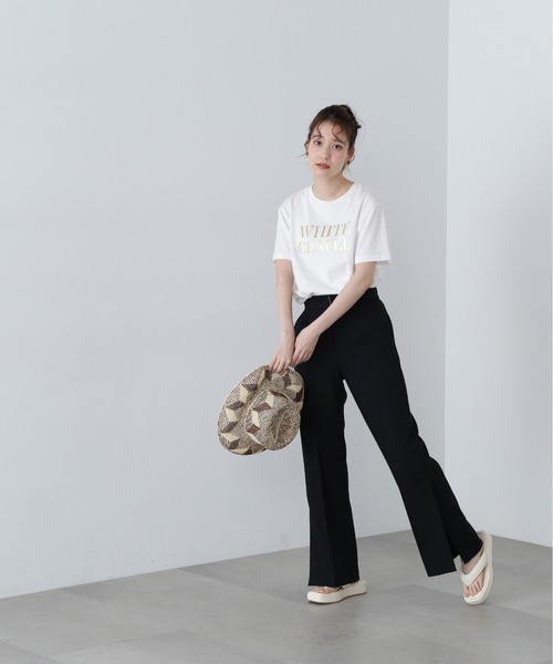 N.（N. Natural Beauty Basic）（エヌエヌナチュラルビューティーベーシック）の「◆サイドベントフレアパンツ（スラックス・レディース・ブラウン/ブラック・SMALL/MEDIUM）」の8枚目の写真