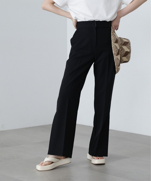 N.（N. Natural Beauty Basic）（エヌエヌナチュラルビューティーベーシック）の「◆サイドベントフレアパンツ（スラックス・レディース・ブラウン/ブラック・SMALL/MEDIUM）」の10枚目の写真