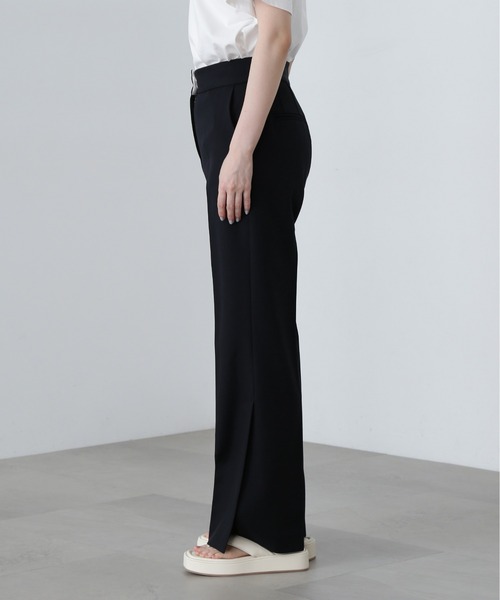 N.（N. Natural Beauty Basic）（エヌエヌナチュラルビューティーベーシック）の「◆サイドベントフレアパンツ（スラックス・レディース・ブラウン/ブラック・SMALL/MEDIUM）」の12枚目の写真