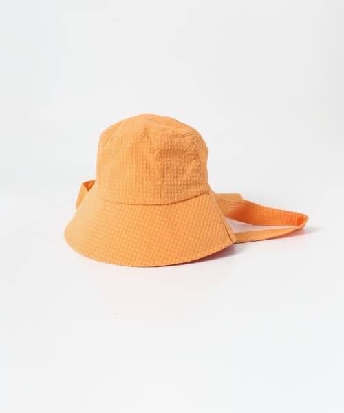 KBF（ケイビーエフ）の「リボン付きチェックバケットHAT（ハット・レディース・ホワイト/ブラック/オレンジ系その他・ONE）」の19枚目の写真