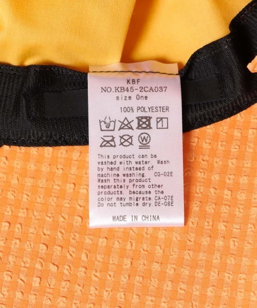 KBF（ケイビーエフ）の「リボン付きチェックバケットHAT（ハット・レディース・ホワイト/ブラック/オレンジ系その他・ONE）」の15枚目の写真