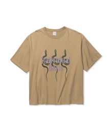 CALEE(�L�����[)��DROP SHOULDER "INDIVIDUAL BASIS" SNAKE LOGO TEE(T�V���c/�J�b�g�\�[)