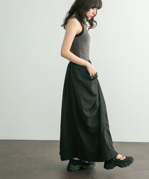 KBF(ケイビーエフ)の「ノースリーブ2WAYドッキングワンピース(ワンピース・レディース・ブルー系その他/チャコールグレー/イエロー・ONE)」の7枚目の写真