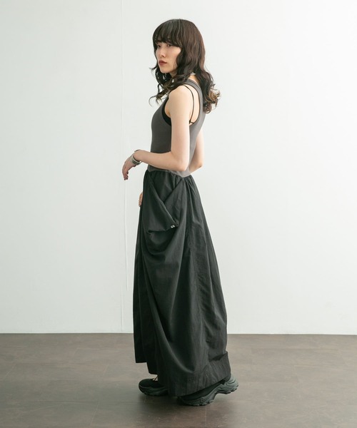 KBF(ケイビーエフ)の「ノースリーブ2WAYドッキングワンピース(ワンピース・レディース・ブルー系その他/チャコールグレー/イエロー・ONE)」の9枚目の写真