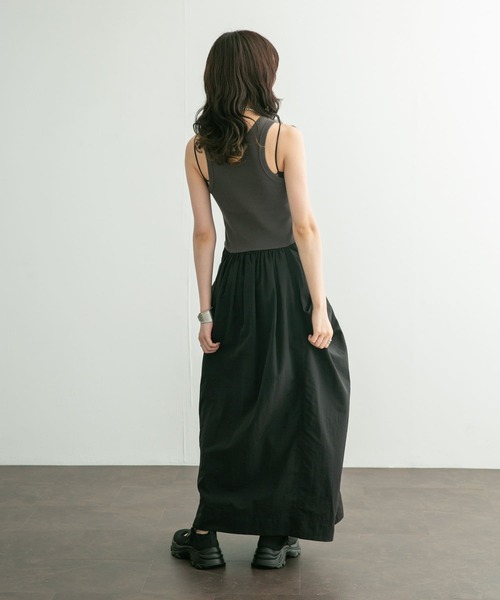 KBF(ケイビーエフ)の「ノースリーブ2WAYドッキングワンピース(ワンピース・レディース・ブルー系その他/チャコールグレー/イエロー・ONE)」の10枚目の写真