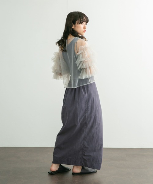 KBF(ケイビーエフ)の「ノースリーブ2WAYドッキングワンピース(ワンピース・レディース・ブルー系その他/チャコールグレー/イエロー・ONE)」の17枚目の写真