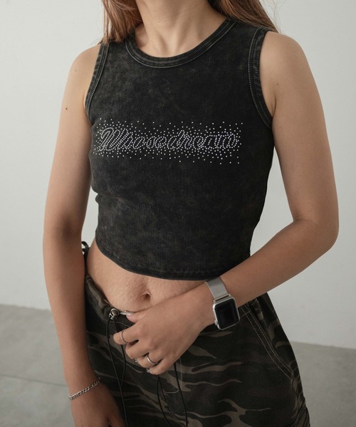 dispark(ディスパーク)の「DISPARK/ヴィンテージウォッシュロゴタンク(タンクトップ・レディース・ブラウン/スミクロ・FREE)」の1枚目の写真