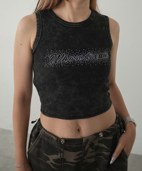 dispark(ディスパーク)の「DISPARK/ヴィンテージウォッシュロゴタンク(タンクトップ・レディース・ブラウン/スミクロ・FREE)」の6枚目の写真