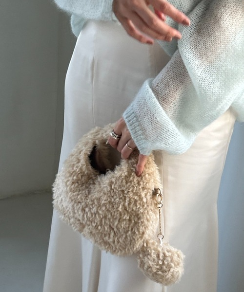 SNIDEL（スナイデル）の「ファーラウンドバッグ（ショルダーバッグ