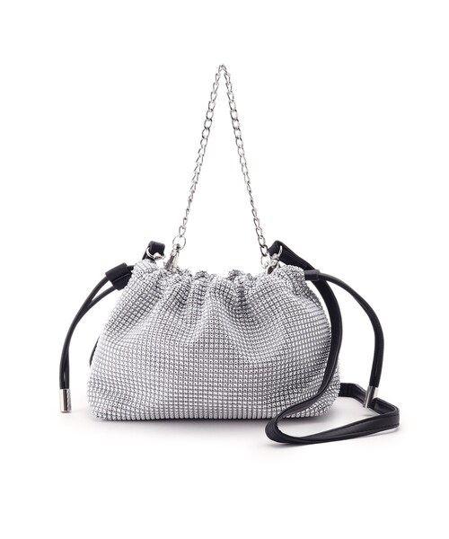 SHOO・LA・RUE（シューラルー）の「◆【スパンコール／シャイニー】アソート巾着ショルダーバッグ（ショルダーバッグ・レディース・シルバー/シルバー系5/シルバー系3/ブラック・00）」の3枚目の写真
