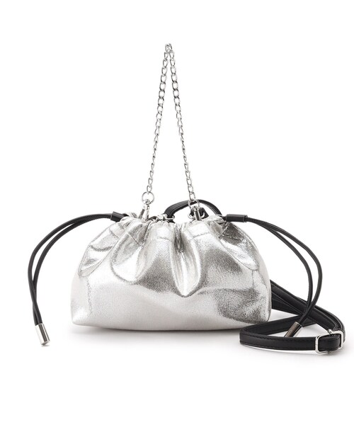SHOO・LA・RUE（シューラルー）の「◆【スパンコール／シャイニー】アソート巾着ショルダーバッグ（ショルダーバッグ・レディース・シルバー/シルバー系5/シルバー系3/ブラック・00）」の11枚目の写真