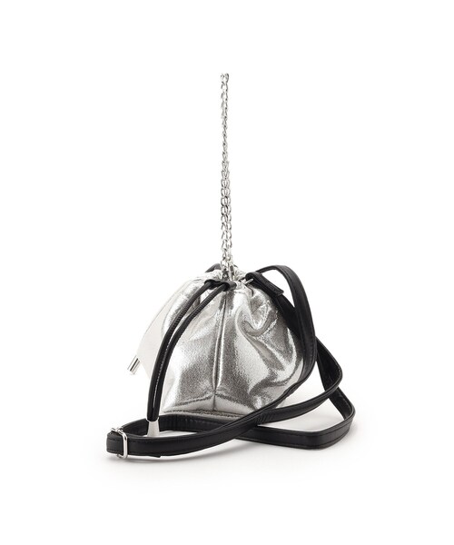 SHOO・LA・RUE（シューラルー）の「◆【スパンコール／シャイニー】アソート巾着ショルダーバッグ（ショルダーバッグ・レディース・シルバー/シルバー系5/シルバー系3/ブラック・00）」の7枚目の写真