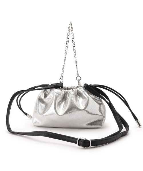 SHOO・LA・RUE（シューラルー）の「◆【スパンコール／シャイニー】アソート巾着ショルダーバッグ（ショルダーバッグ・レディース・シルバー/シルバー系5/シルバー系3/ブラック・00）」の8枚目の写真