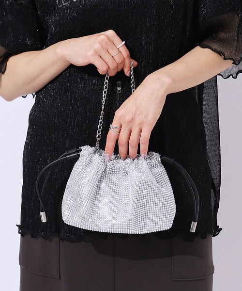 SHOO・LA・RUE（シューラルー）の「◆【スパンコール／シャイニー】アソート巾着ショルダーバッグ（ショルダーバッグ・レディース・シルバー/シルバー系5/シルバー系3/ブラック・00）」の13枚目の写真