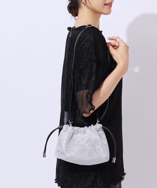 SHOO・LA・RUE（シューラルー）の「◆【スパンコール／シャイニー】アソート巾着ショルダーバッグ（ショルダーバッグ・レディース・シルバー/シルバー系5/シルバー系3/ブラック・00）」の10枚目の写真