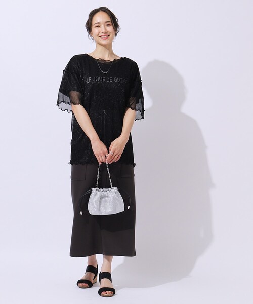 SHOO・LA・RUE（シューラルー）の「◆【スパンコール／シャイニー】アソート巾着ショルダーバッグ（ショルダーバッグ・レディース・シルバー/シルバー系5/シルバー系3/ブラック・00）」の20枚目の写真