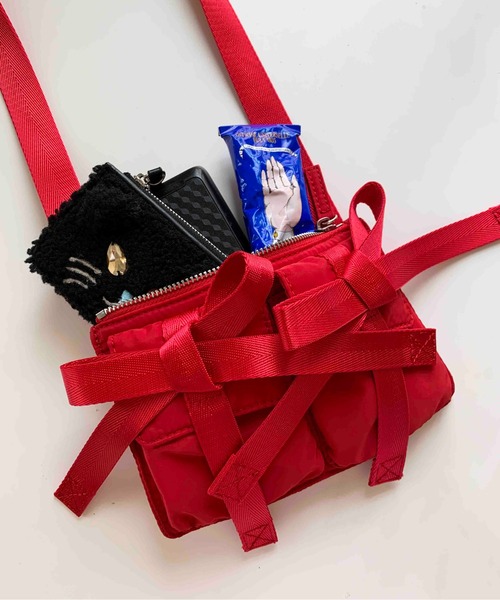 キャセリーニ　スマホショルダー　リボン Casselini ショルダーバッグ バッグ Casselini(キャセリーニ)リボン