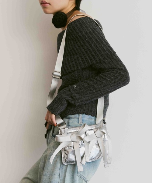 ficklebebeリボンマルチショルダー　ブラック FBリボンマルチショルダー（ショルダーバッグ）｜FickleBebe