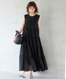 シアーボイルティアードワンピース