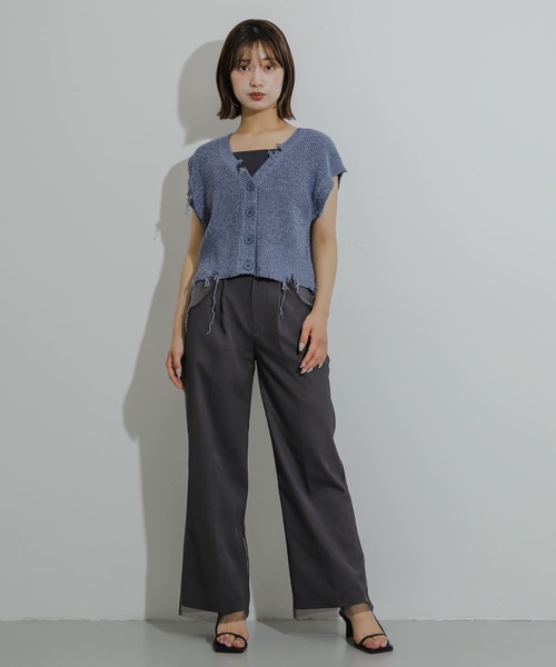 SENSE OF PLACE by URBAN RESEARCH(センスオブプレイスバイアーバンリサーチ)の「ダメージニットベスト(ベスト・レディース・ブラウン/キャメル/ブルー・ONE)」の17枚目の写真