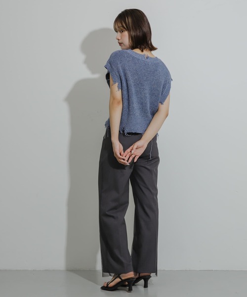 SENSE OF PLACE by URBAN RESEARCH(センスオブプレイスバイアーバンリサーチ)の「ダメージニットベスト(ベスト・レディース・ブラウン/キャメル/ブルー・ONE)」の16枚目の写真