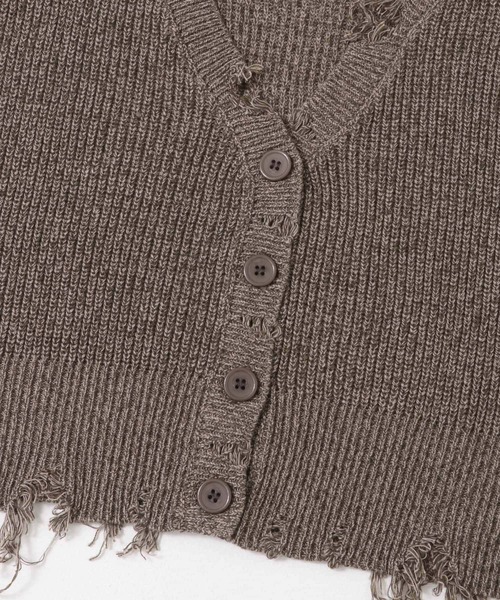 SENSE OF PLACE by URBAN RESEARCH(センスオブプレイスバイアーバンリサーチ)の「ダメージニットベスト(ベスト・レディース・ブラウン/キャメル/ブルー・ONE)」の6枚目の写真