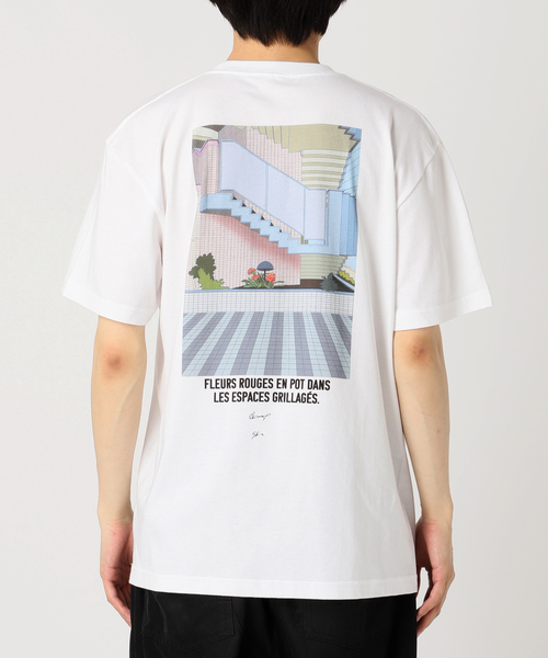 SKIN(スキン)の「skin × Ana Popescu / SAMEDI プリントTシャツ(Tシャツ/カットソー・メンズ・ホワイト/ピンク・MEDIUM/LARGE)」の6枚目の写真