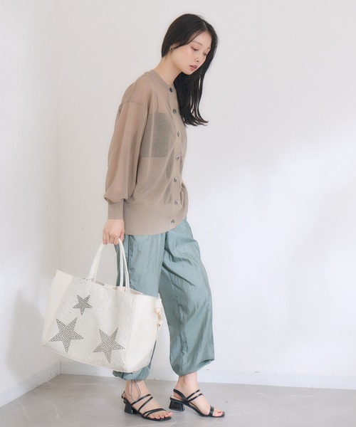 KATHARINE ROSS（キャサリンロス）の「【KATHARINE ROSS】【UVカット】シアーポケットカーディガン（カーディガン/ボレロ・レディース・ワイン/マスタード/ベージュ・MEDIUM）」の19枚目の写真