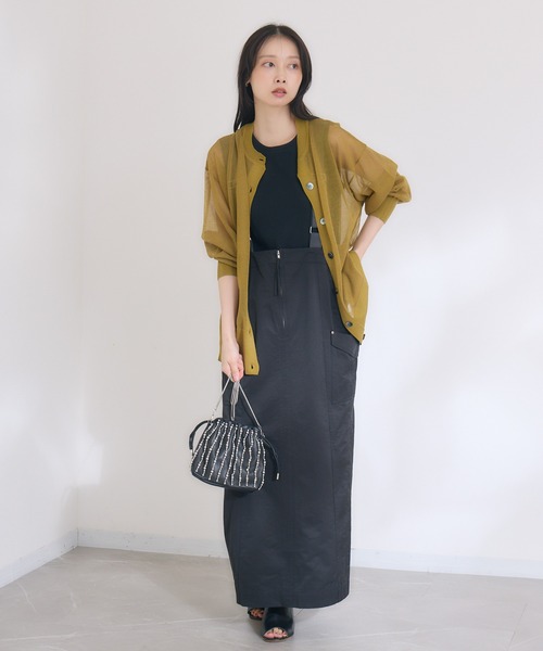 KATHARINE ROSS（キャサリンロス）の「【KATHARINE ROSS】【UVカット】シアーポケットカーディガン（カーディガン/ボレロ・レディース・ワイン/マスタード/ベージュ・MEDIUM）」の13枚目の写真