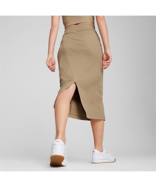 PUMA(プーマ)の「PUMA プーマ ウィメンズ CLASSICS リブ ミッド スカート(スカート・レディース・グリーン/ブラック・LARGE/MEDIUM/X-LARGE/SMALL)」の11枚目の写真