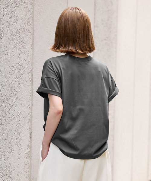 B.C STOCK（ベーセーストック）の「《追加2》シンプルロゴTEE（Tシャツ/カットソー・レディース・ホワイト/ベージュ/チャコールグレー・FREE）」の18枚目の写真