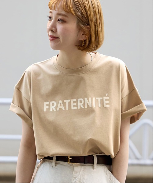 B.C STOCK（ベーセーストック）の「《追加2》シンプルロゴTEE（Tシャツ/カットソー・レディース・ホワイト/ベージュ/チャコールグレー・FREE）」の13枚目の写真