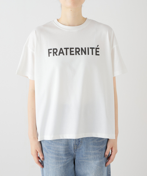 B.C STOCK（ベーセーストック）の「《追加2》シンプルロゴTEE（Tシャツ/カットソー・レディース・ホワイト/ベージュ/チャコールグレー・FREE）」の11枚目の写真