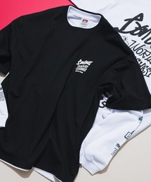 【BEN DAVIS/ベンデイビス】タギングロゴ バックプリント レイヤードロングTシャツ オーバーサイズ ロンT&半袖T 2点セット