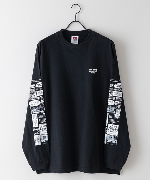 BEN DAVIS(ベンデイビス)の「【BEN DAVIS/ベンデイビス】タギングロゴ バックプリント レイヤードロングTシャツ オーバーサイズ ロンT&半袖T 2点セット(Tシャツ/カットソー・メンズ・ホワイト系その他/ホワイト系その他2/ブラック系その他/ブラック系その他2・SMALL/MEDIUM/X-LARGE/LARGE)」の12枚目の写真