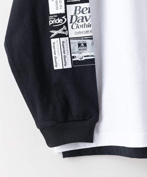 BEN DAVIS(ベンデイビス)の「【BEN DAVIS/ベンデイビス】タギングロゴ バックプリント レイヤードロングTシャツ オーバーサイズ ロンT&半袖T 2点セット(Tシャツ/カットソー・メンズ・ホワイト系その他/ホワイト系その他2/ブラック系その他/ブラック系その他2・SMALL/MEDIUM/X-LARGE/LARGE)」の21枚目の写真